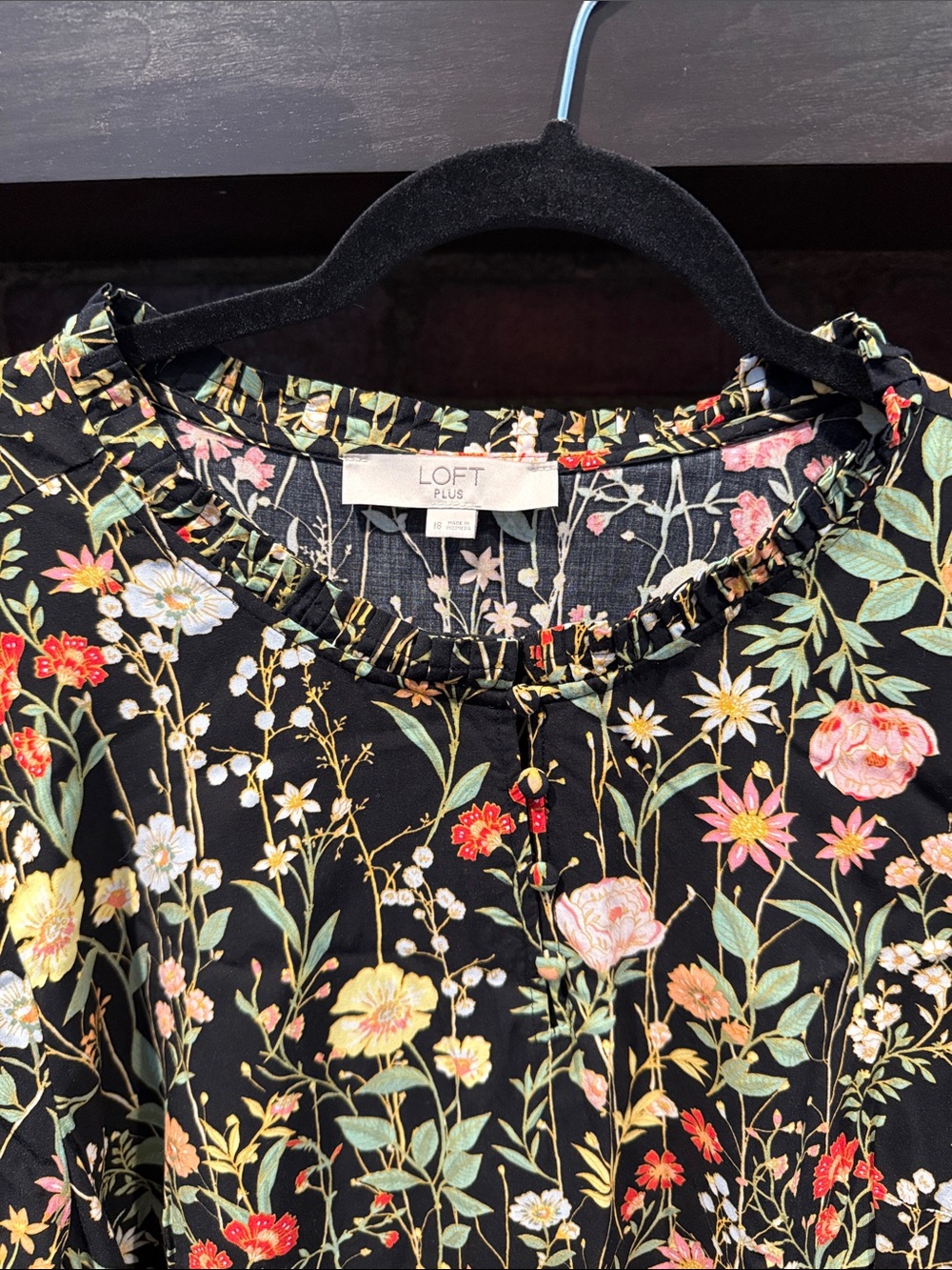 LOFT Floral Button Dress - Picture 3 of 7